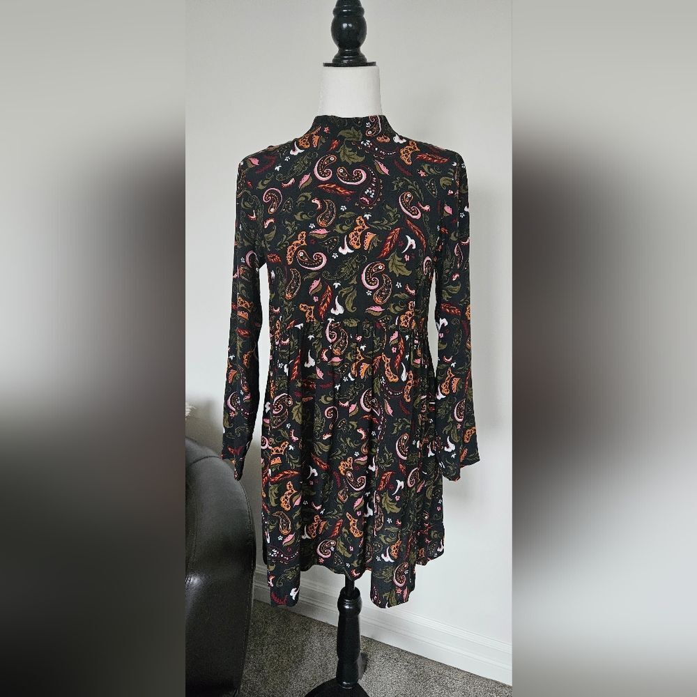 Mango keyhole back tie dress